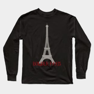 Bonjour Paris Long Sleeve T-Shirt